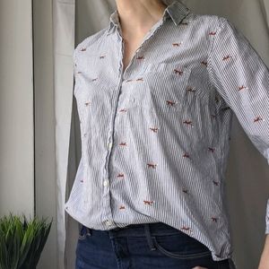 Pinstripe Fox Button Down